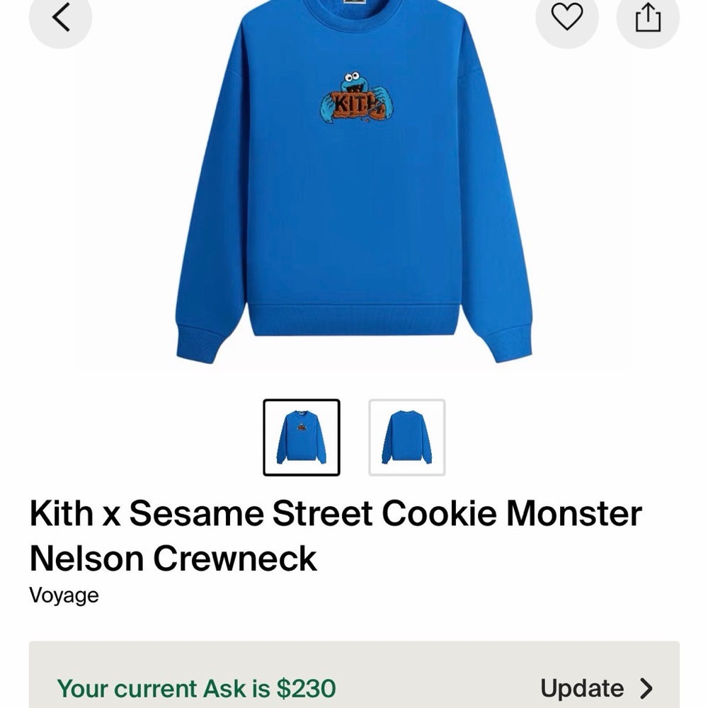 Kith Blue Sesame Street Crewneck Sweater